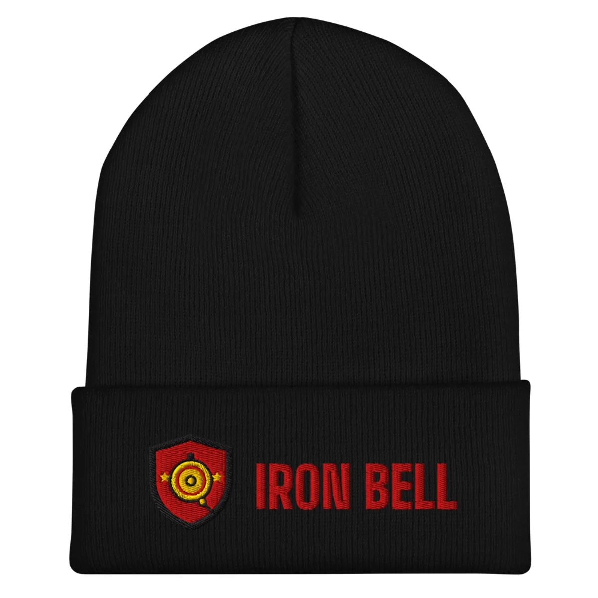 Cuffed Beanie, Black, front