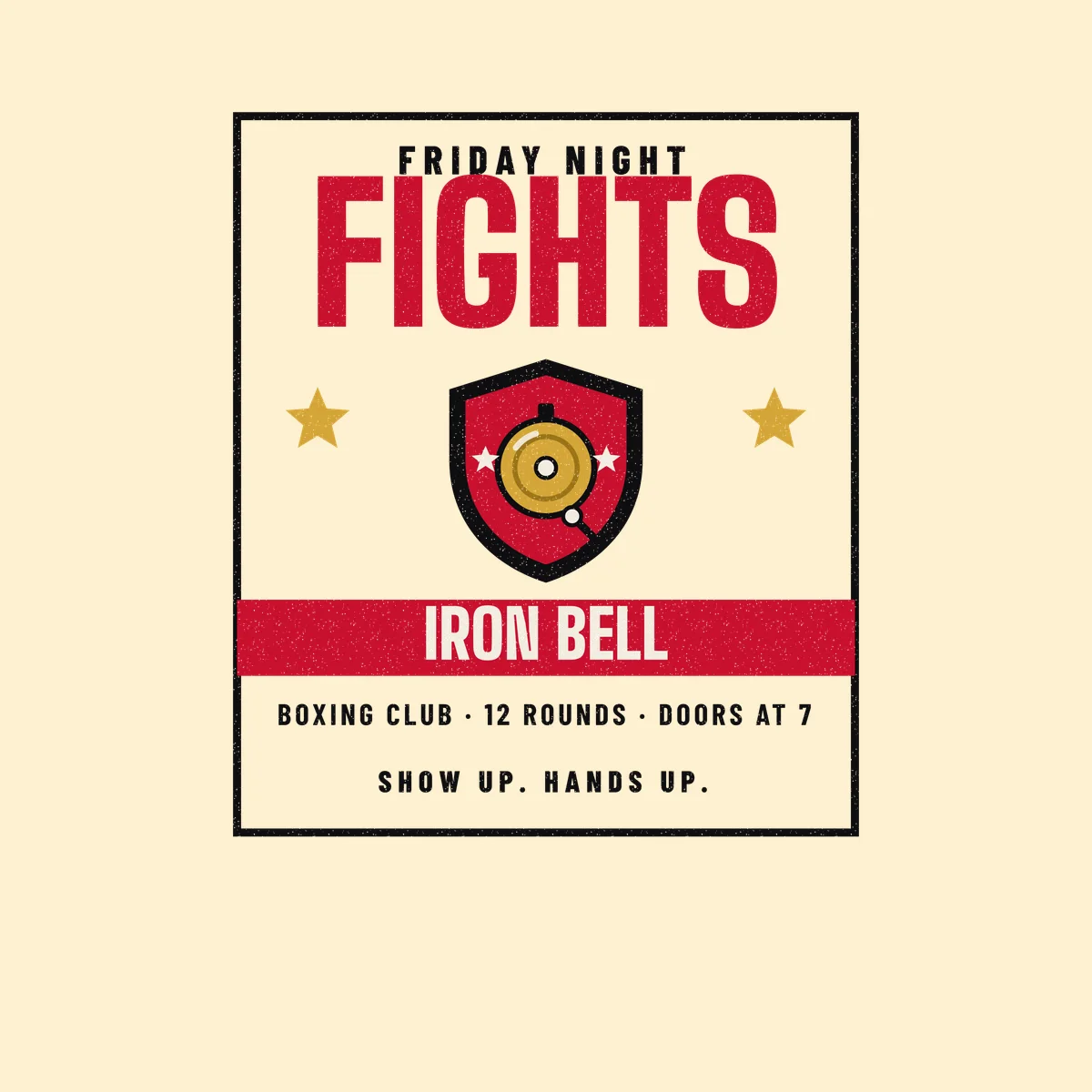The Fight Poster Tee design on its own