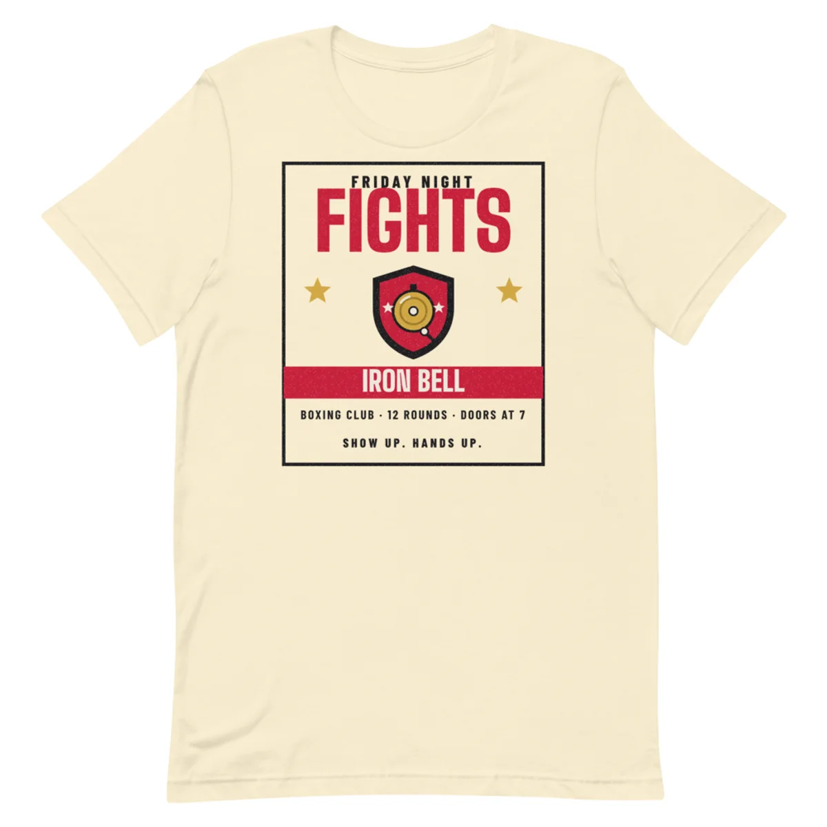 Fight Poster Tee, Cream, front