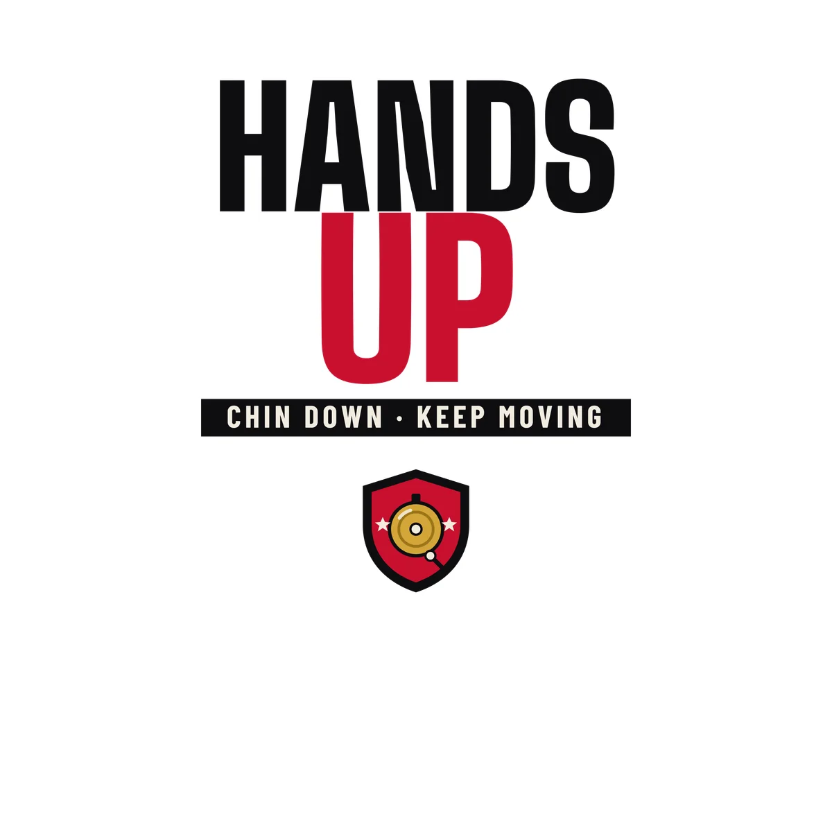 The Hands Up Tee design on its own