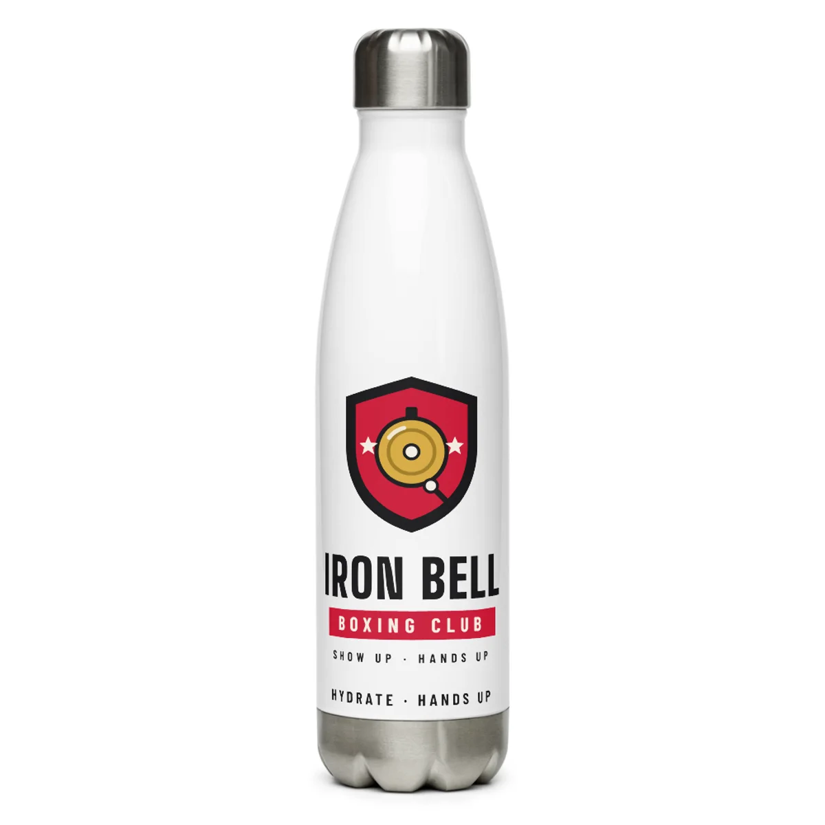 Steel Water Bottle, White, right