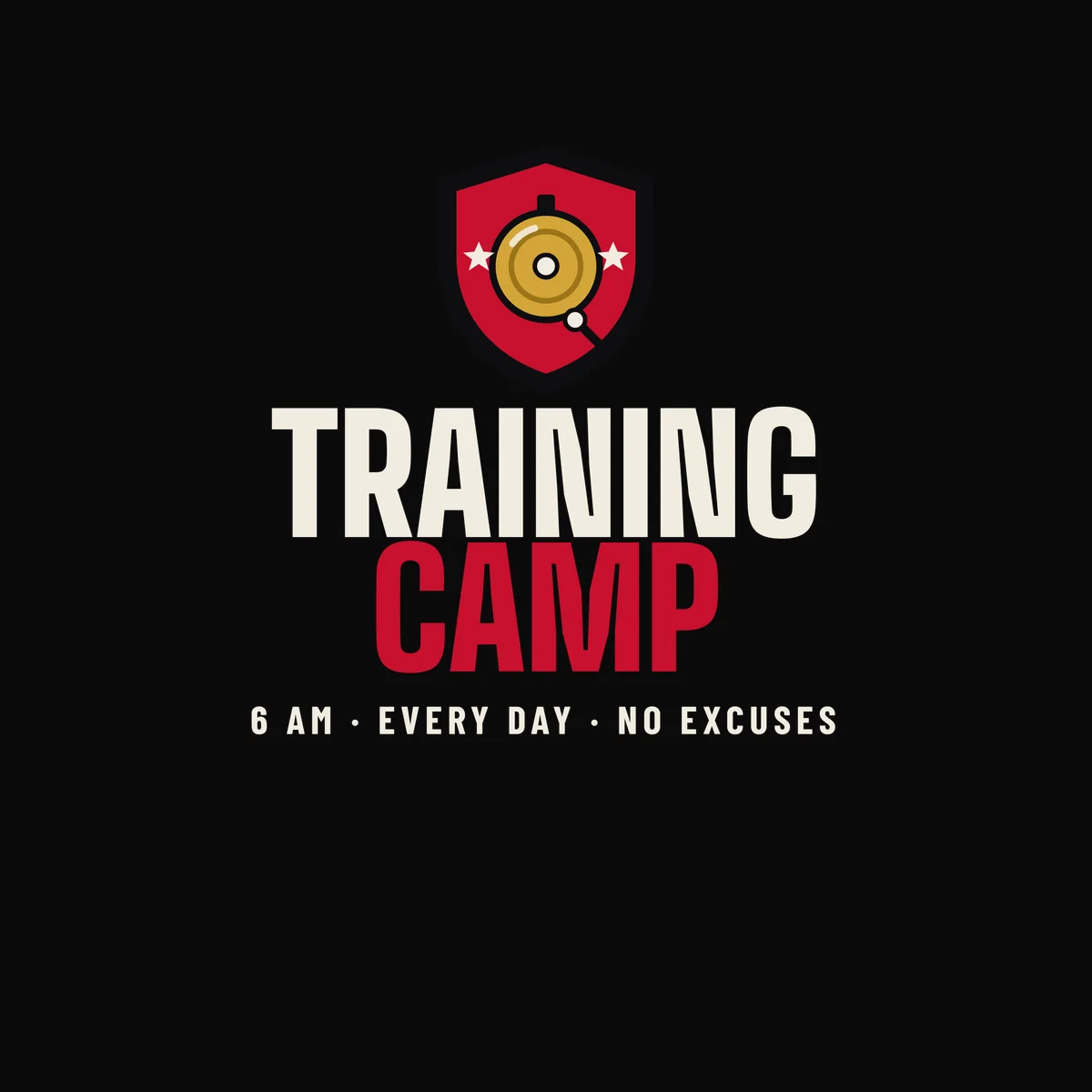 The Training Camp Hoodie design on its own