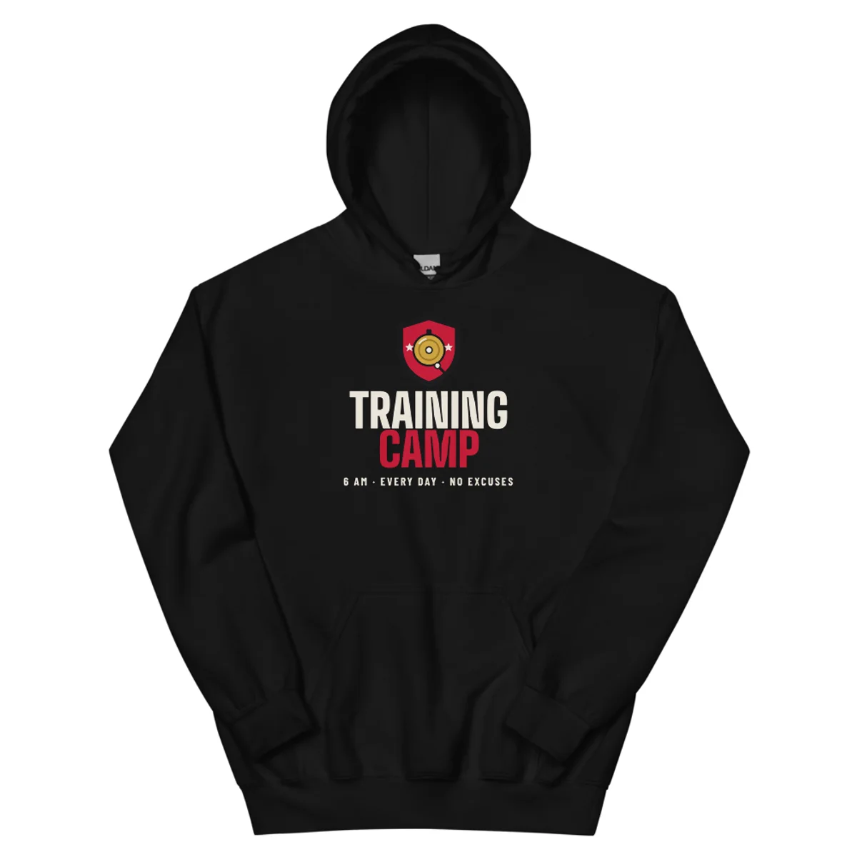 Training Camp Hoodie, Black, front