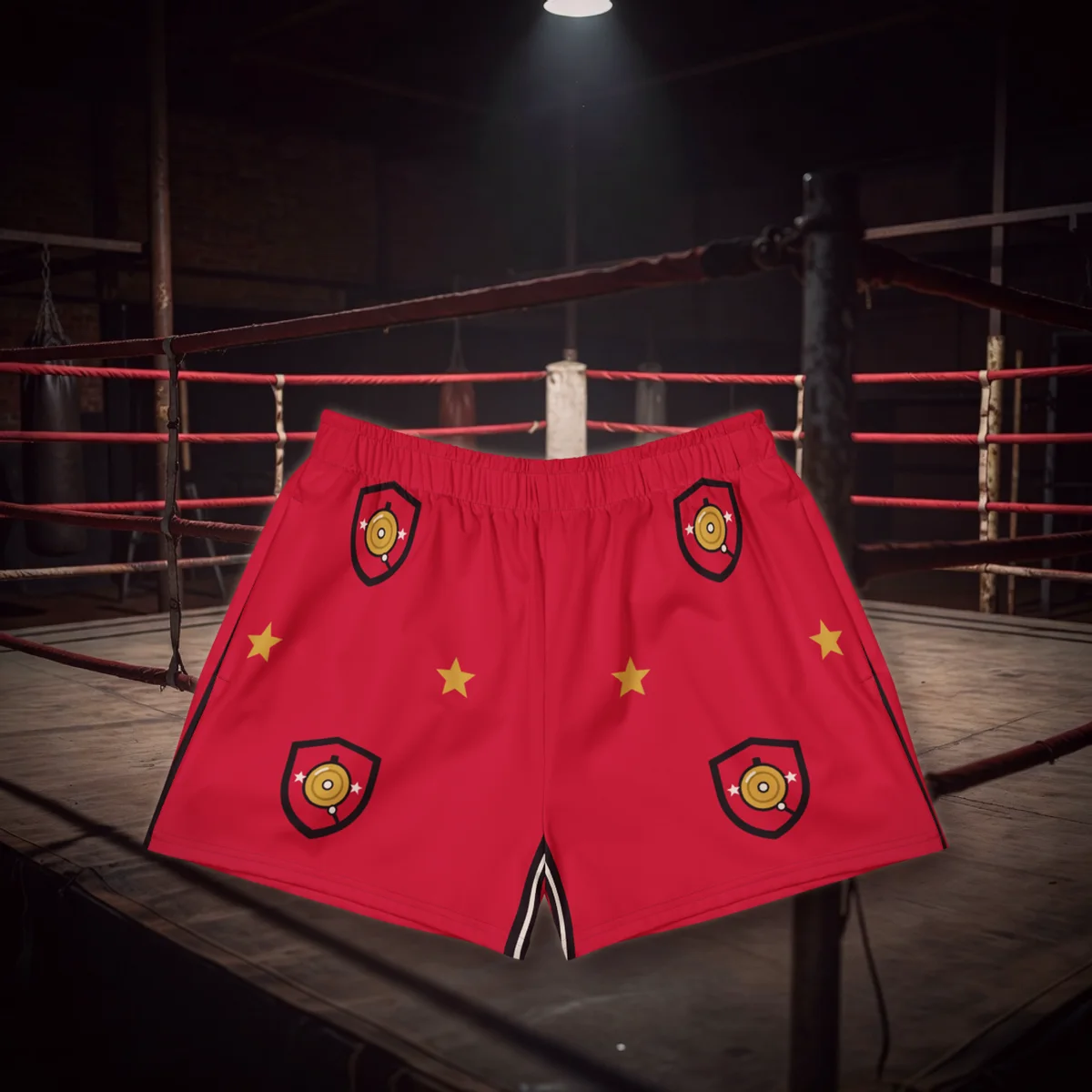 AOP Fight Shorts in a styled photo