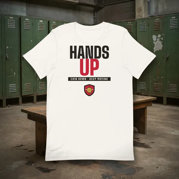 Hands Up Tee in a styled photo