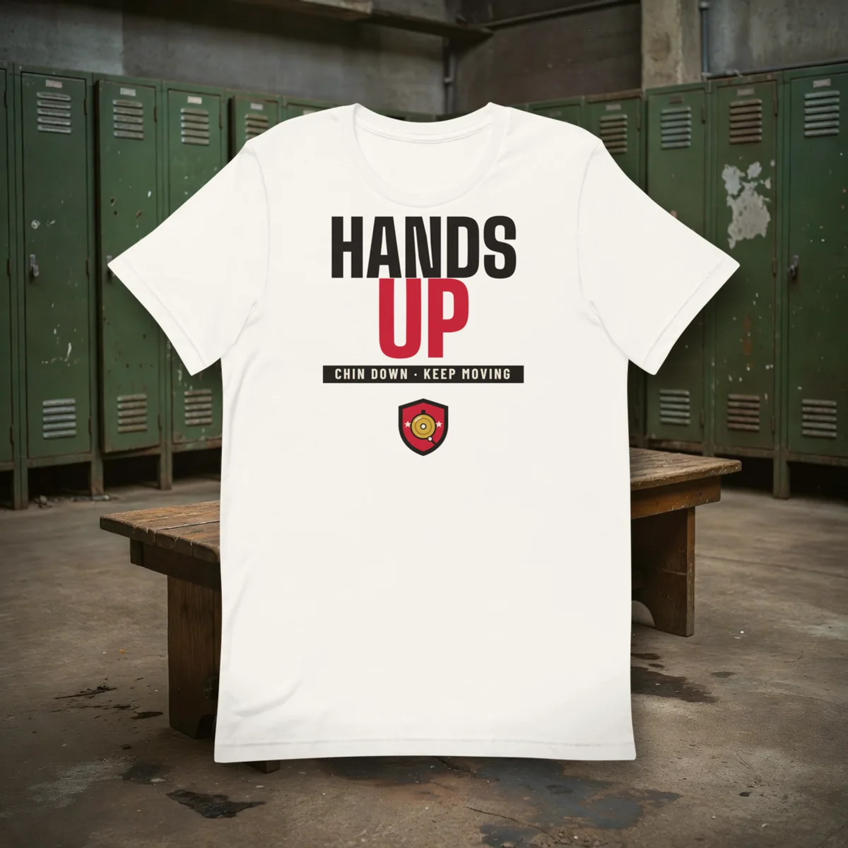 Hands Up Tee in a styled photo