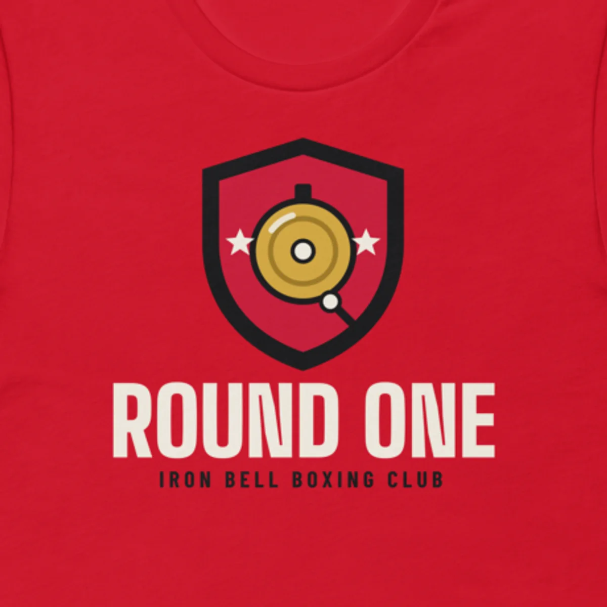 Close up of the Round Bell Tee design
