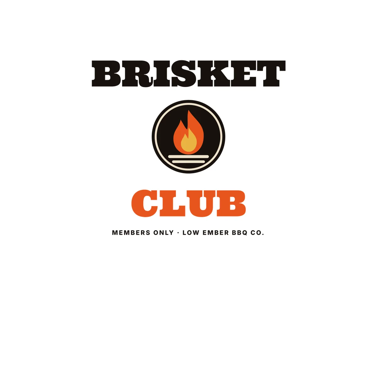 The Brisket Club Tee design on its own