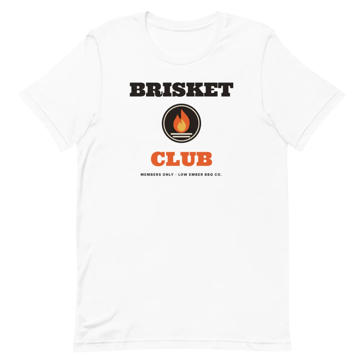 Brisket Club Tee, White, front