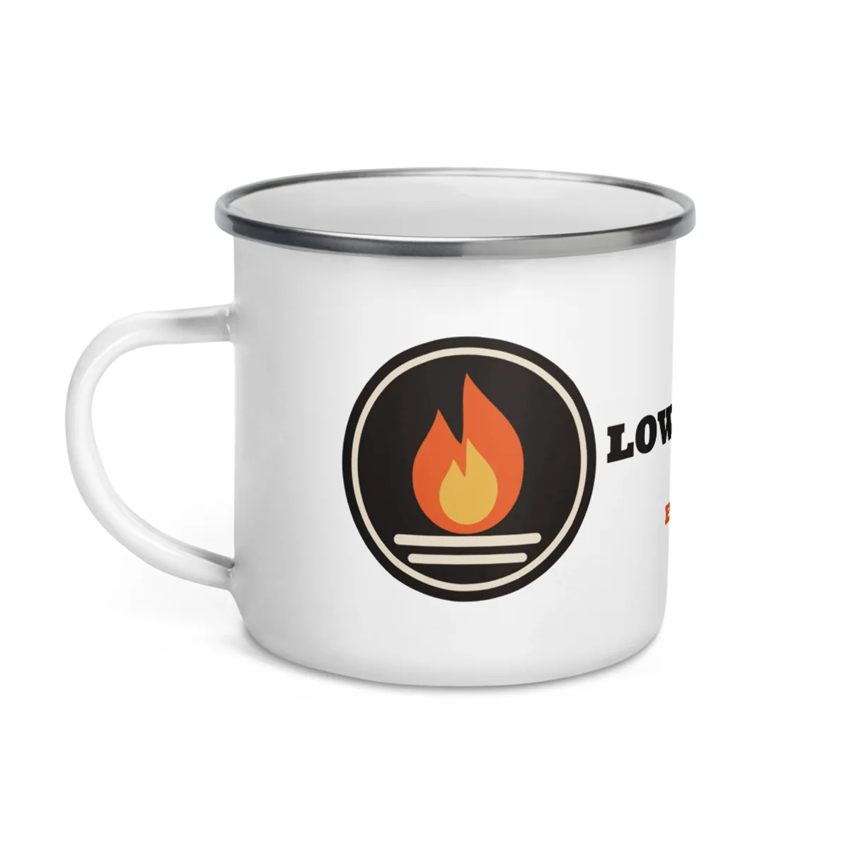 Enamel Camp Mug, White, left