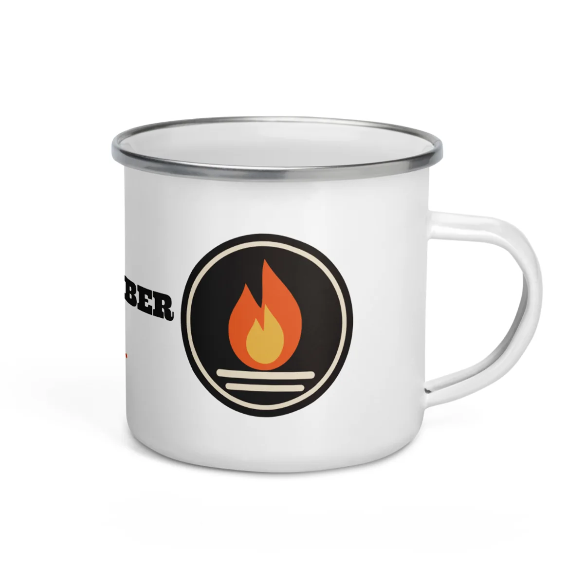 Enamel Camp Mug, White, right