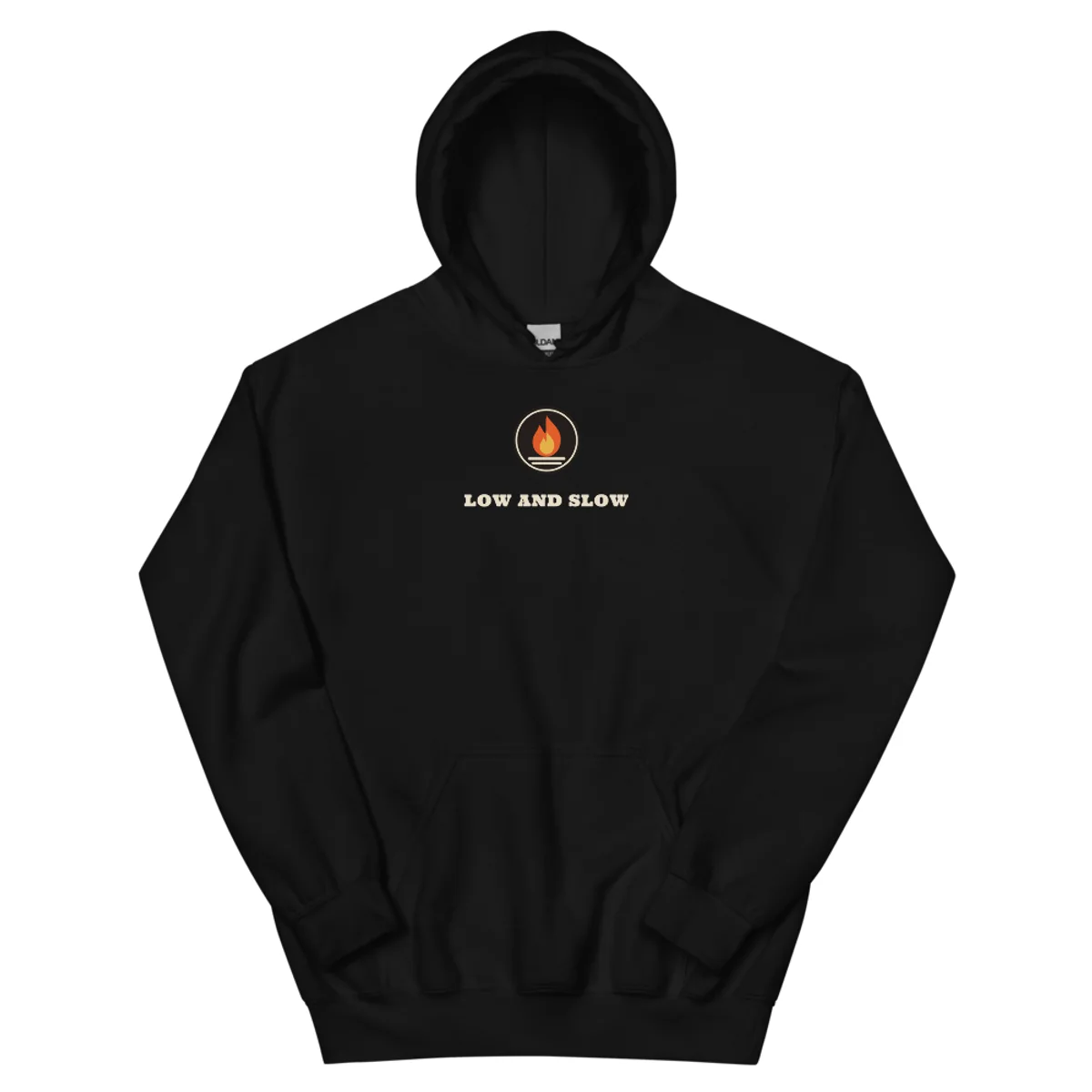 Low and Slow Hoodie, Black, front