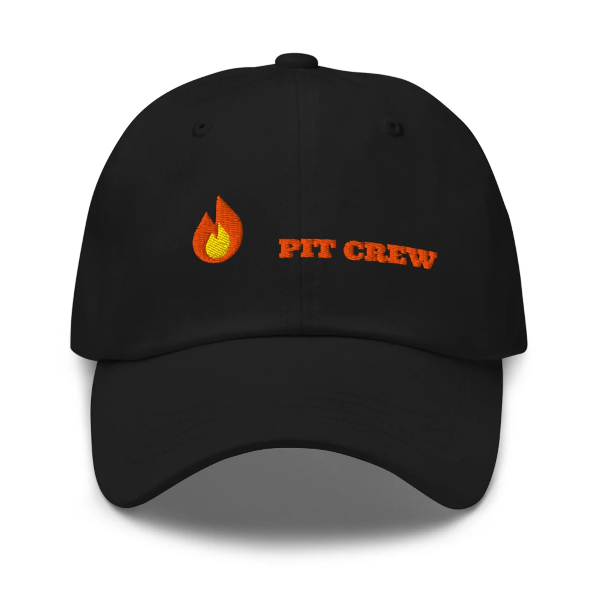 Pit Crew Dad Hat, Black, front