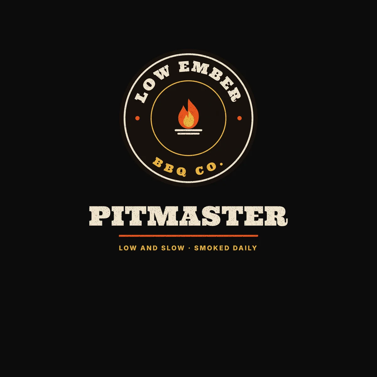 The Pitmaster Tee design on its own