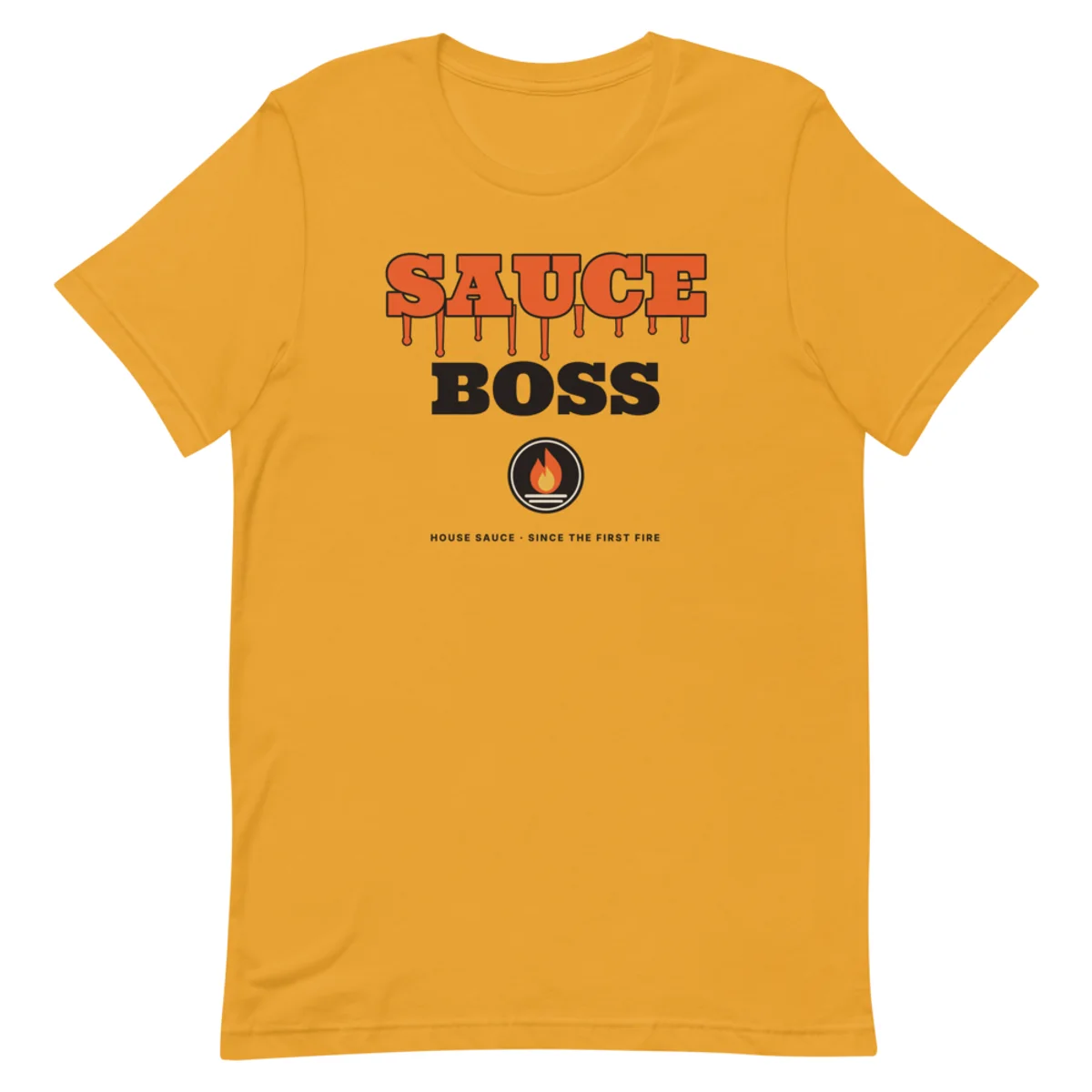 Sauce Boss Tee, Mustard, front
