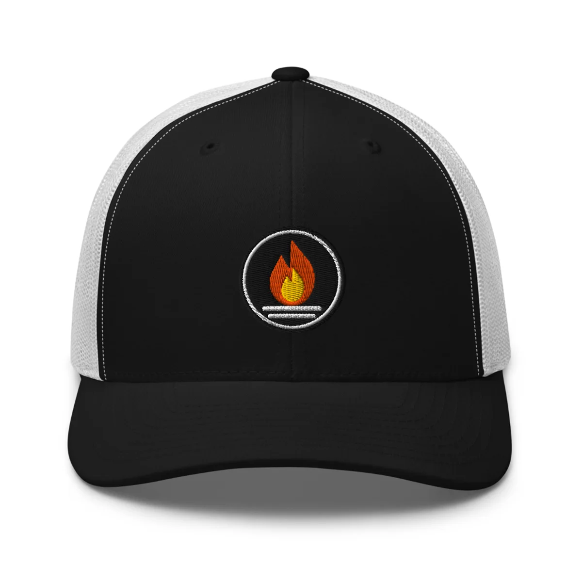 Smoke Ring Trucker, Black and White, front
