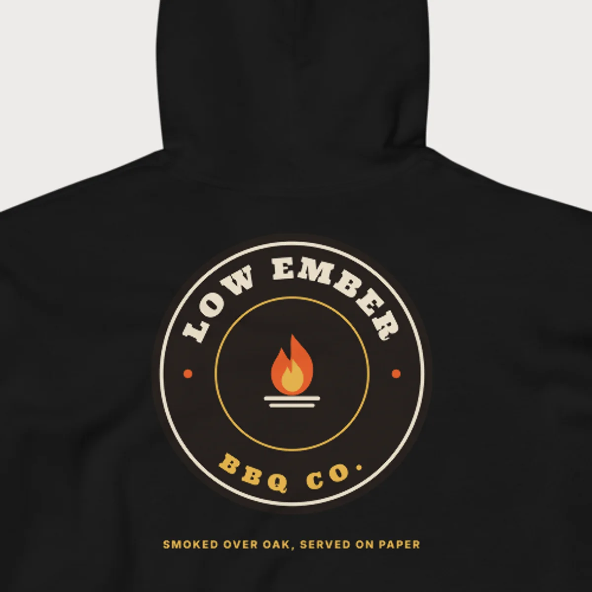Close up of the Low and Slow Hoodie design