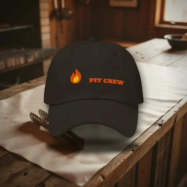 Pit Crew Dad Hat in a styled photo
