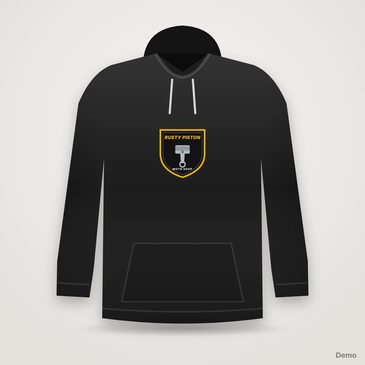Cold Ride Hoodie in Black, demo picture