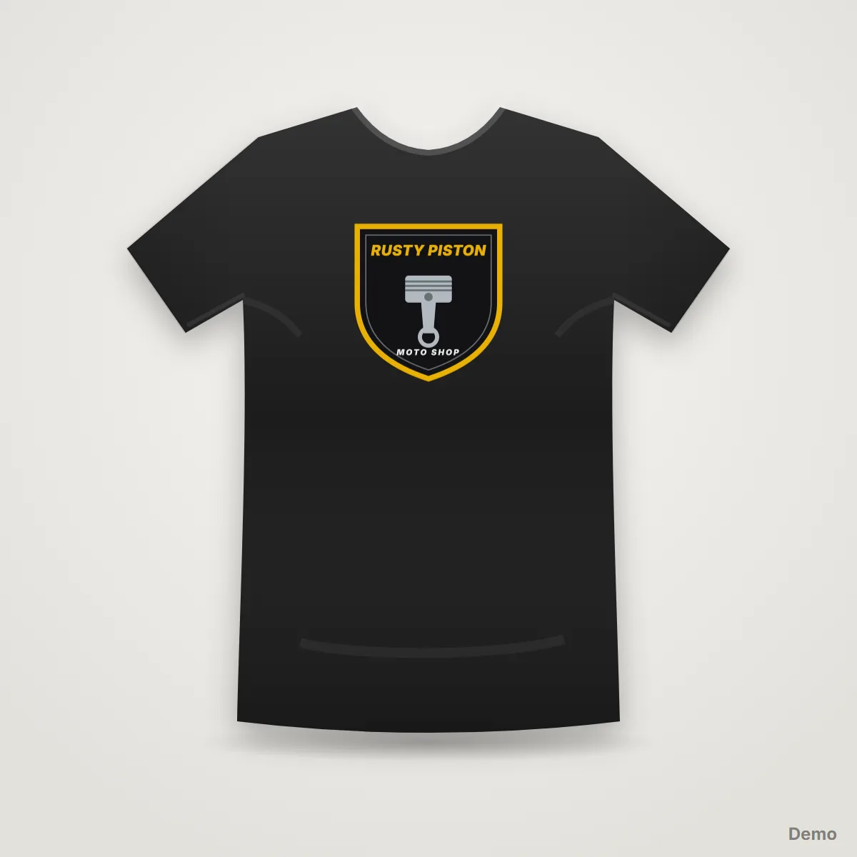 Shop Tee in Black, demo picture