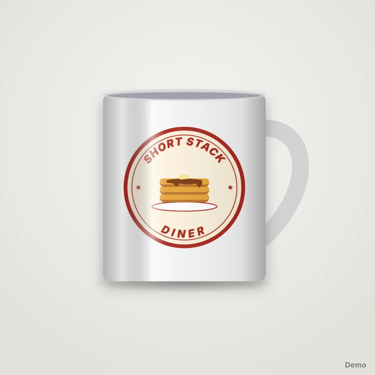Bottomless Mug in White, demo picture
