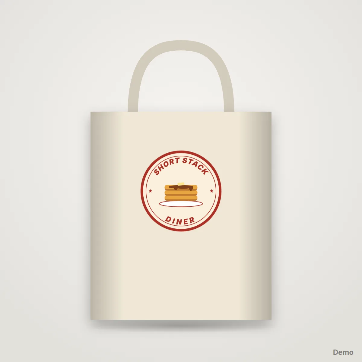Take Out Tote in Natural, demo picture