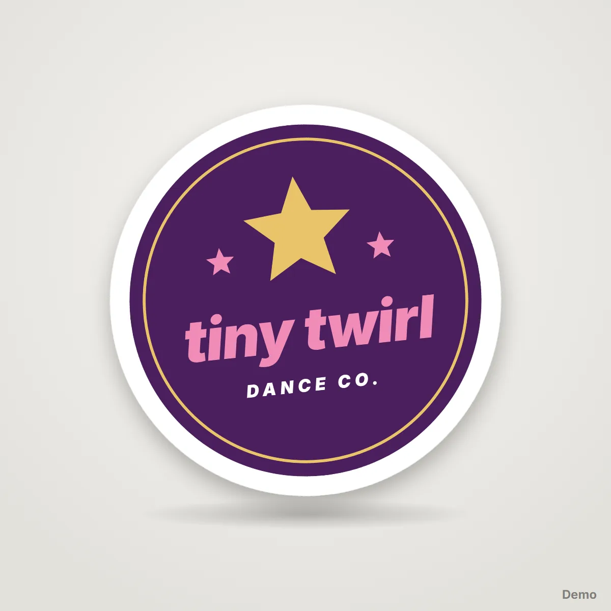 Star Sticker in White, demo picture