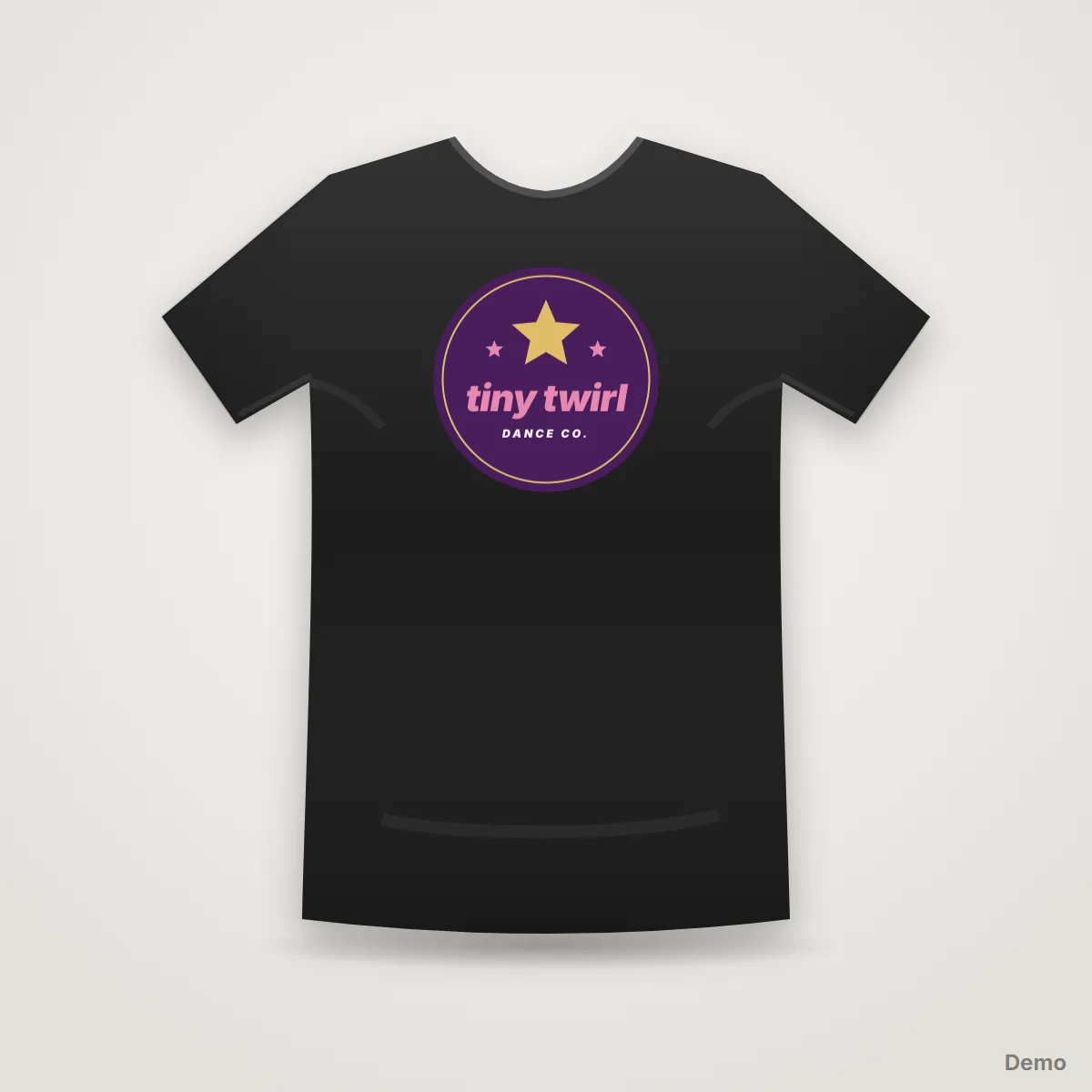 Recital Tee in Black, demo picture