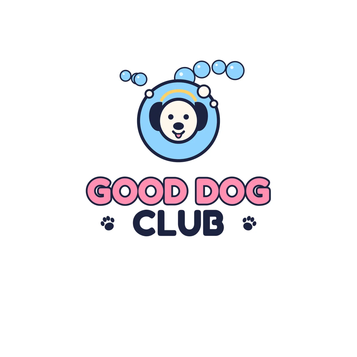 The Good Dog Club Tee design on its own