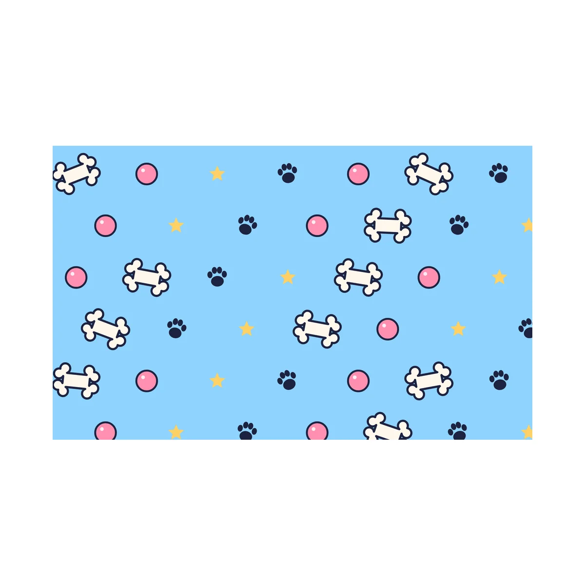 The AOP Pet Bandana design on its own