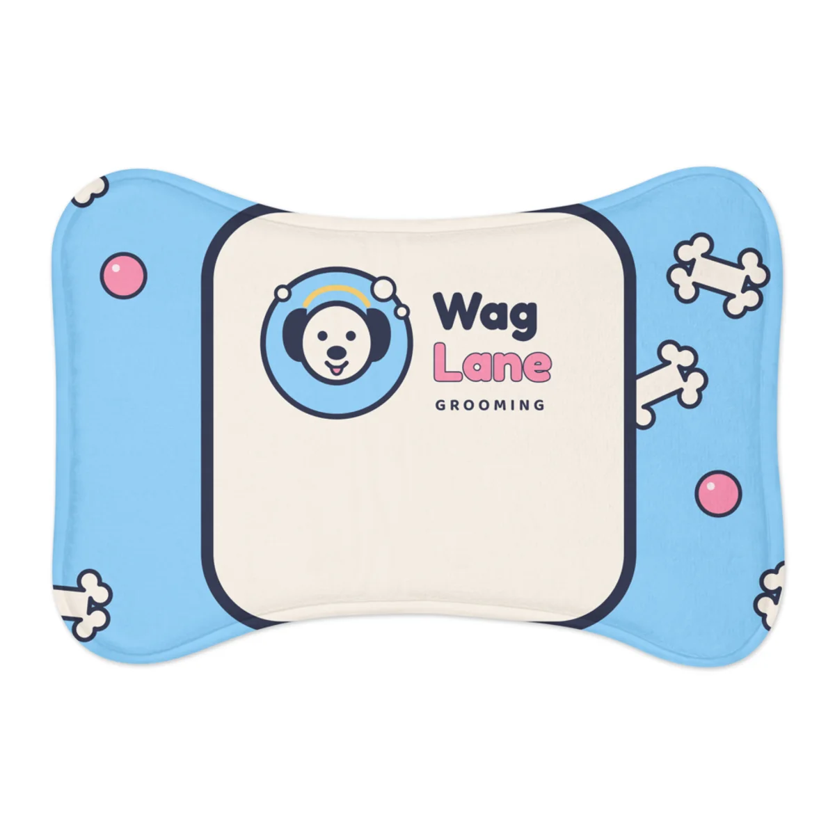 Pup Mealtime Mat, Sky, front