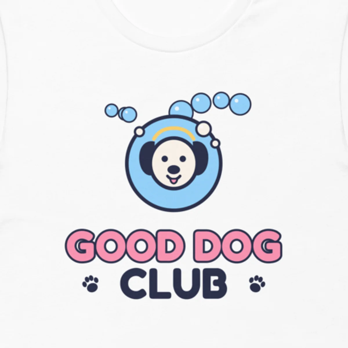 Close up of the Good Dog Club Tee design