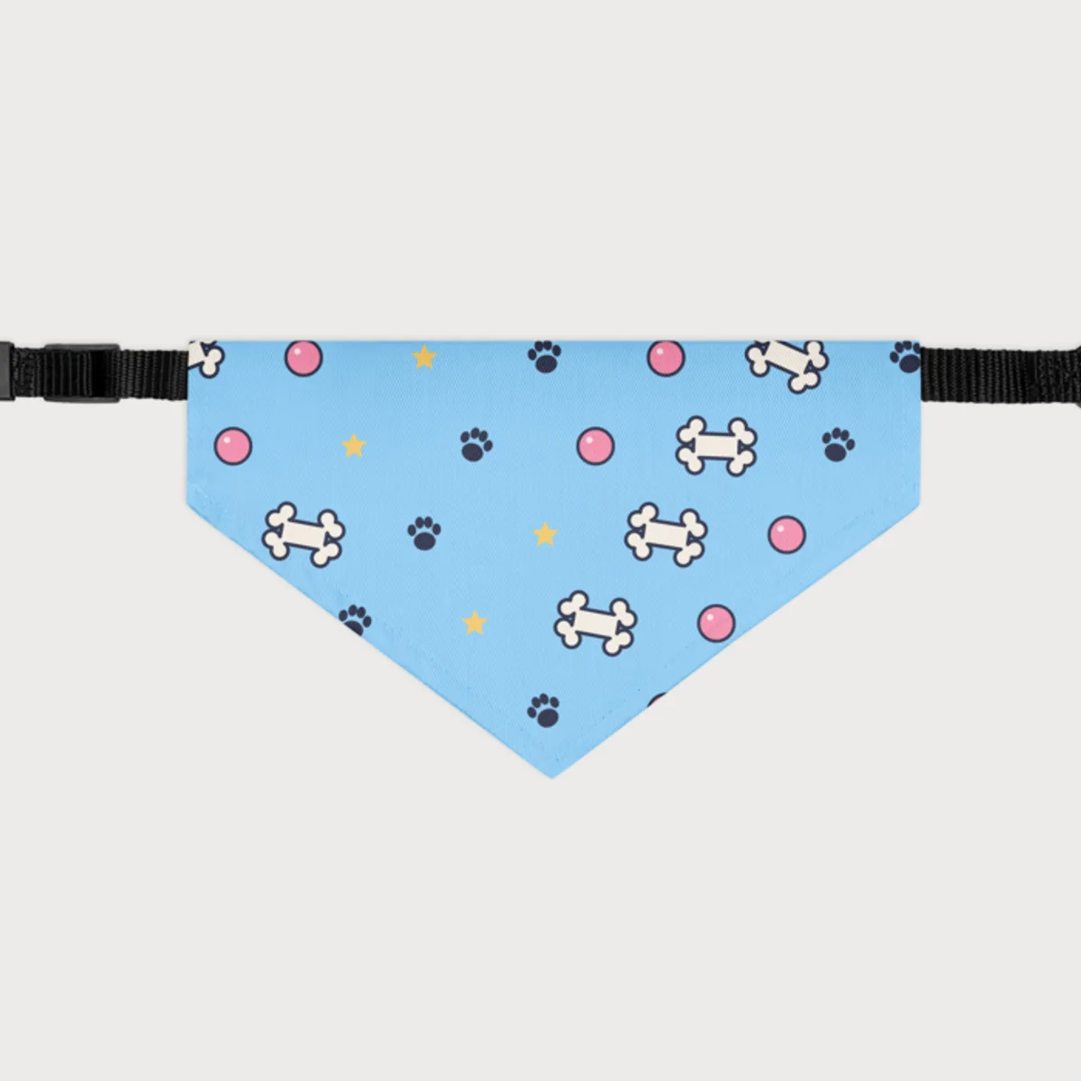 Close up of the AOP Pet Bandana design