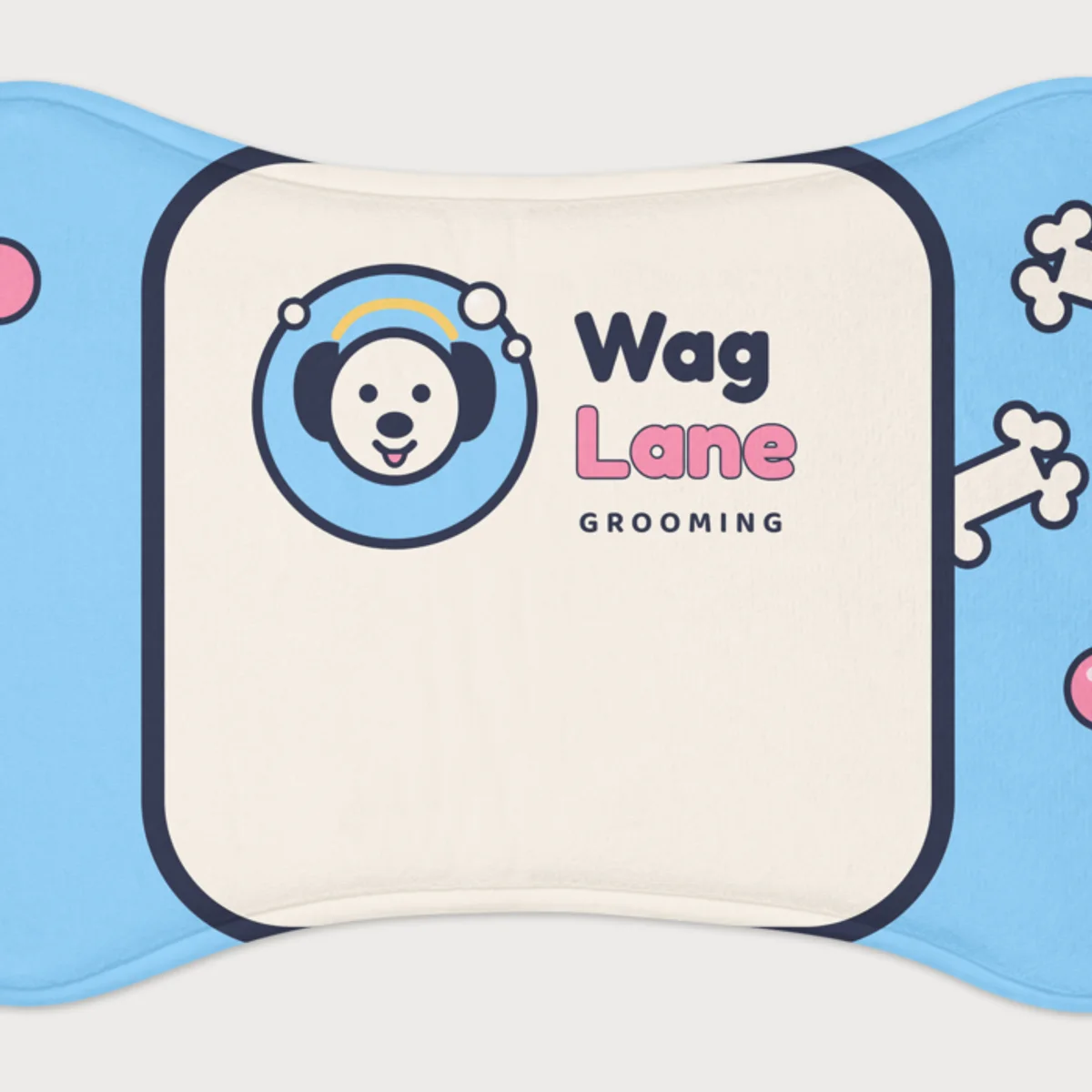 Close up of the Pup Mealtime Mat design