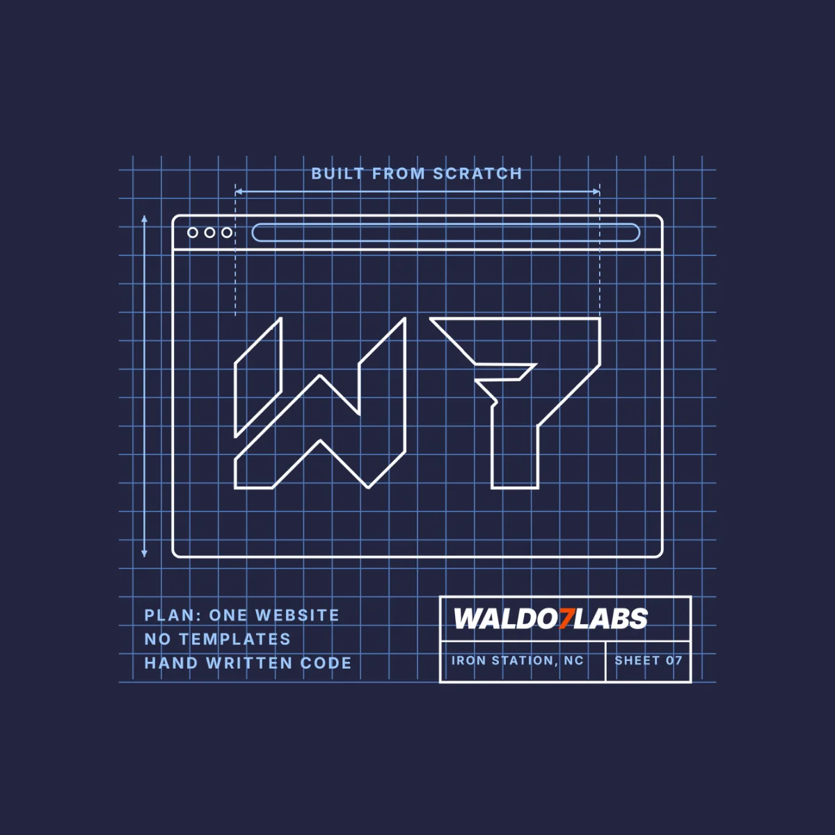 The Blueprint Tee design on its own