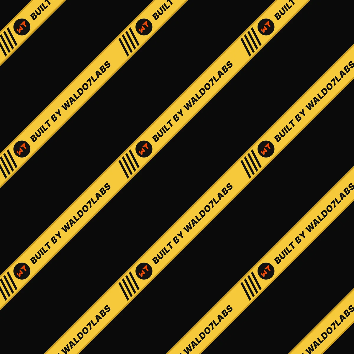 The Caution Tape Backpack design on its own