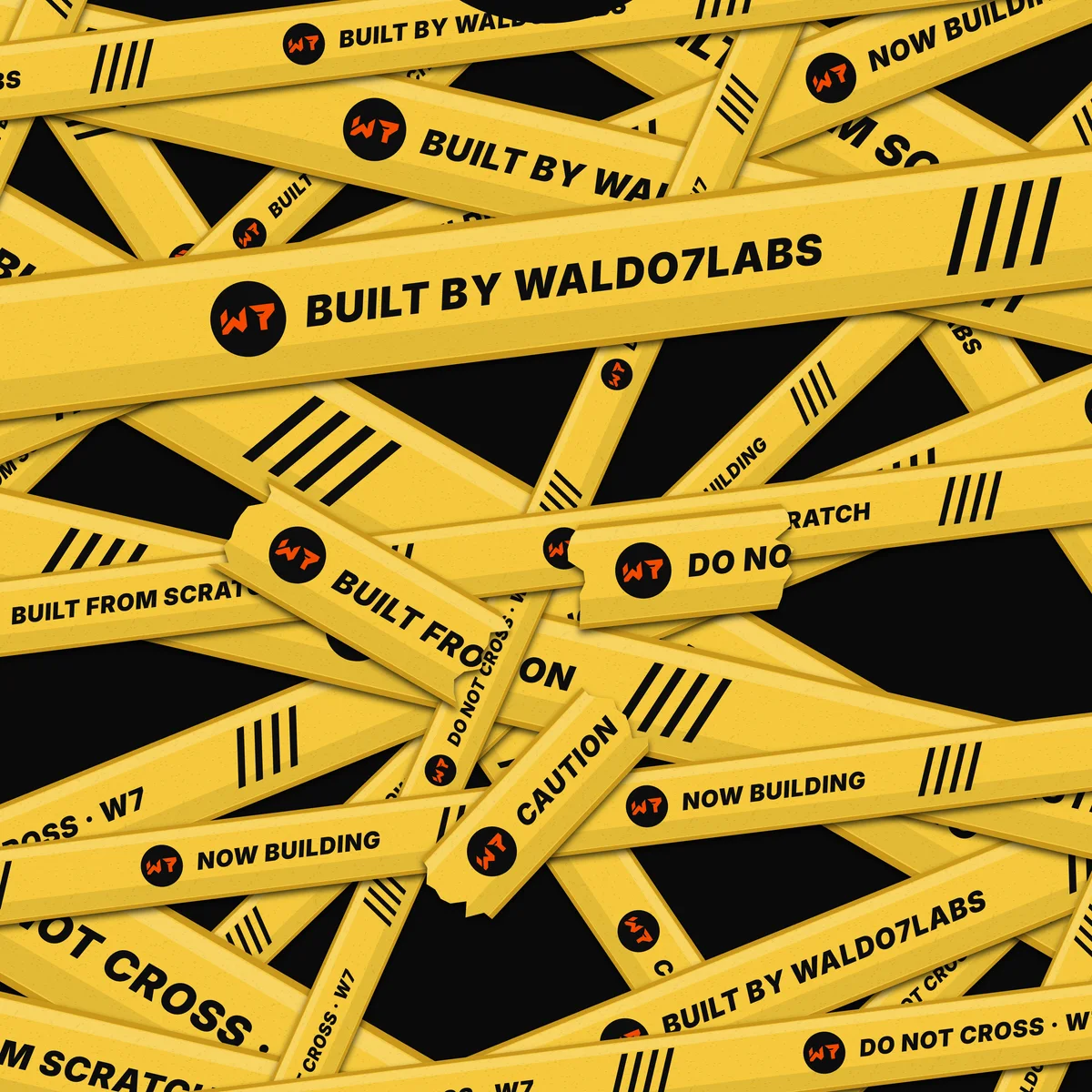 The Caution Wrap Tee design on its own
