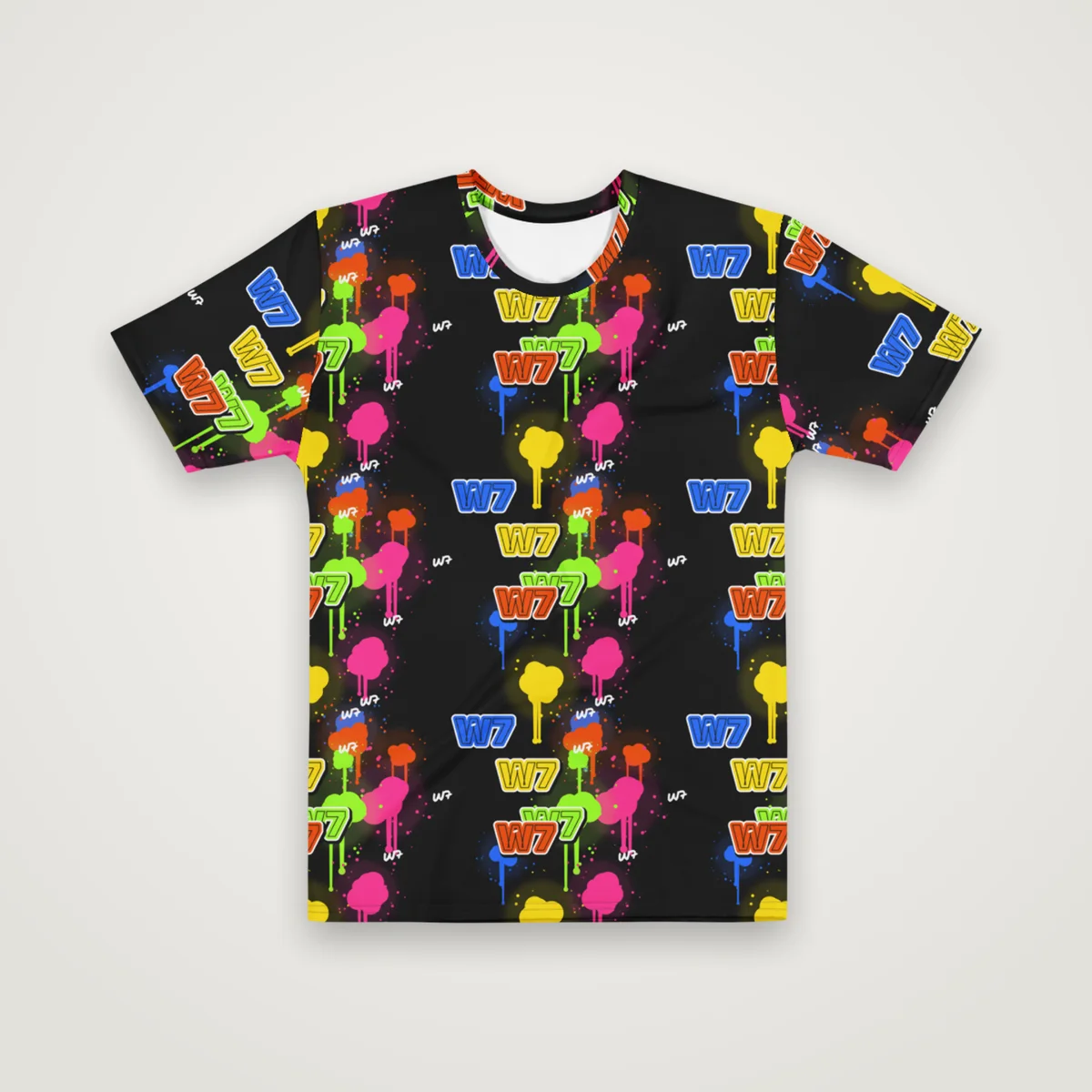 Drip Splatter Tee, White, front