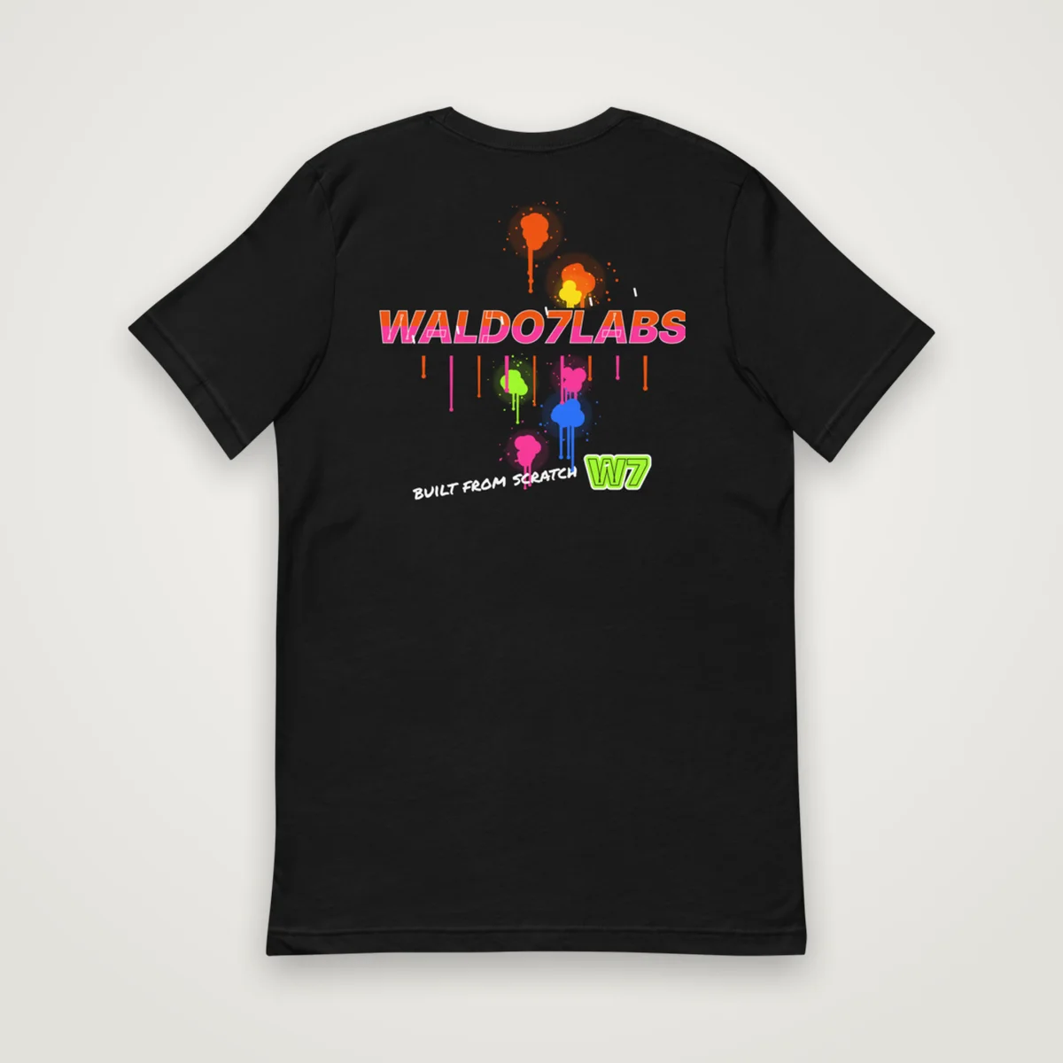 Graffiti Back Piece Tee, Black, back