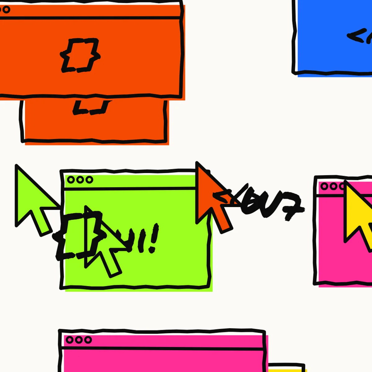 The Marker Doodle Fanny Pack design on its own