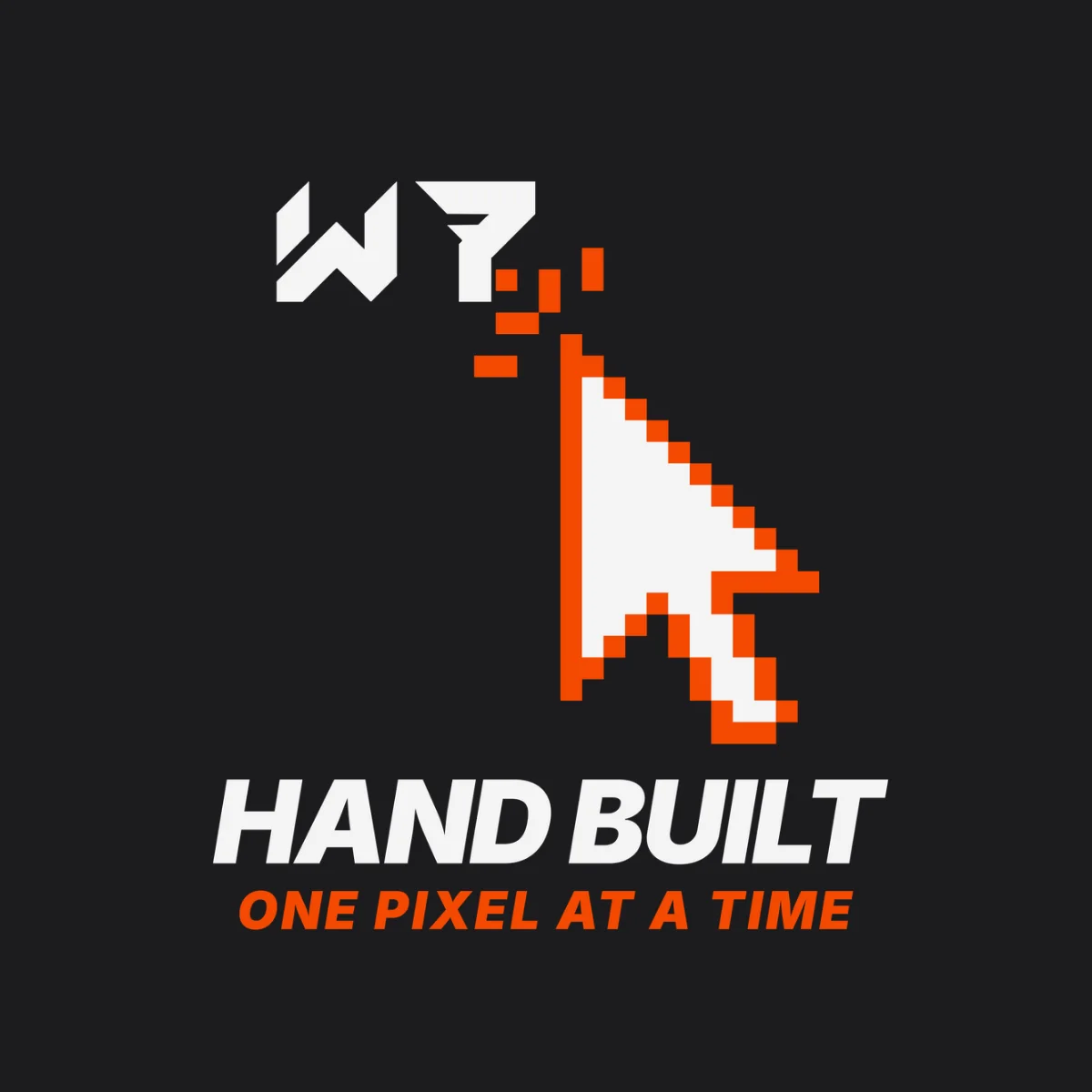 The Pixel Cursor Tee design on its own