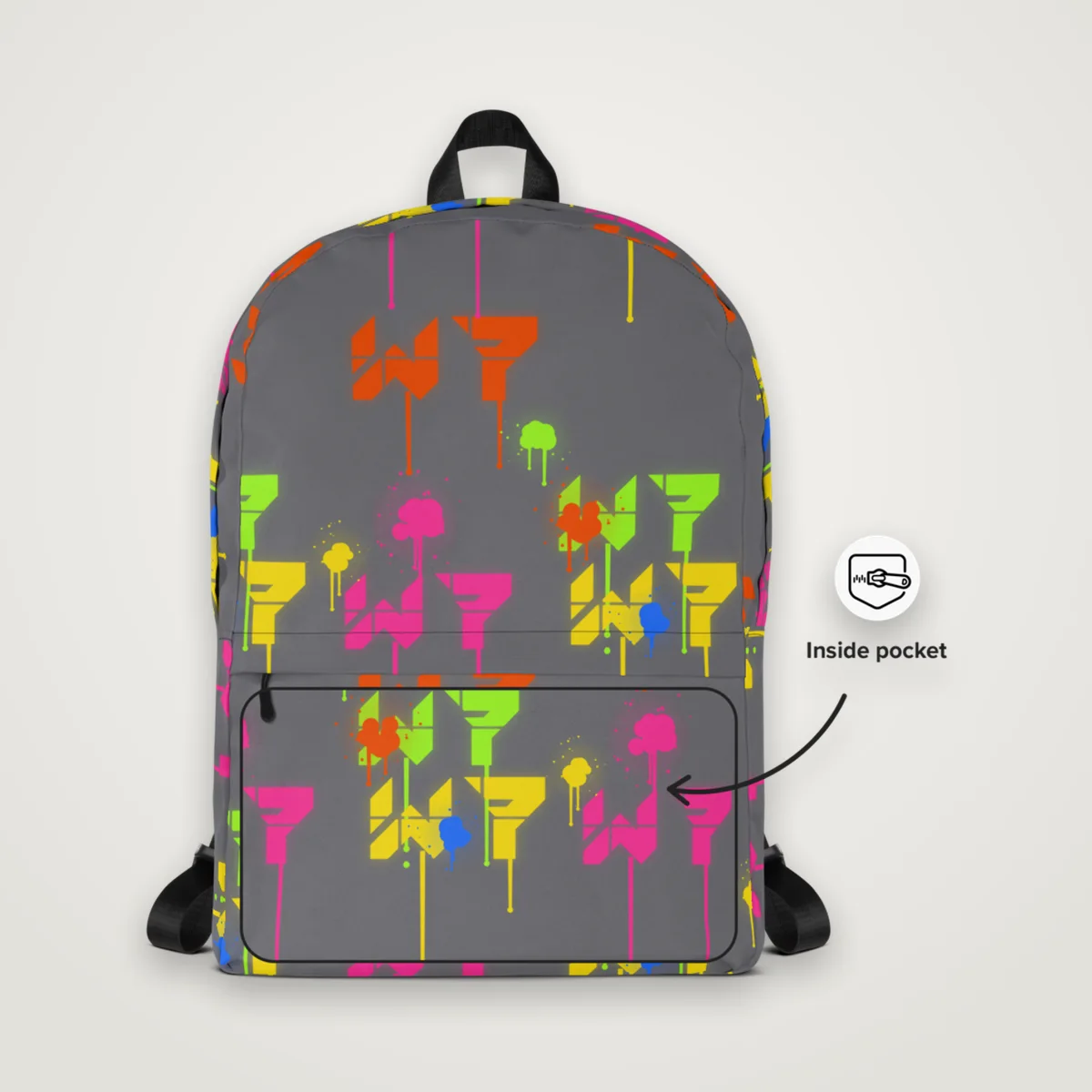 Stencil W7 Backpack, White, front