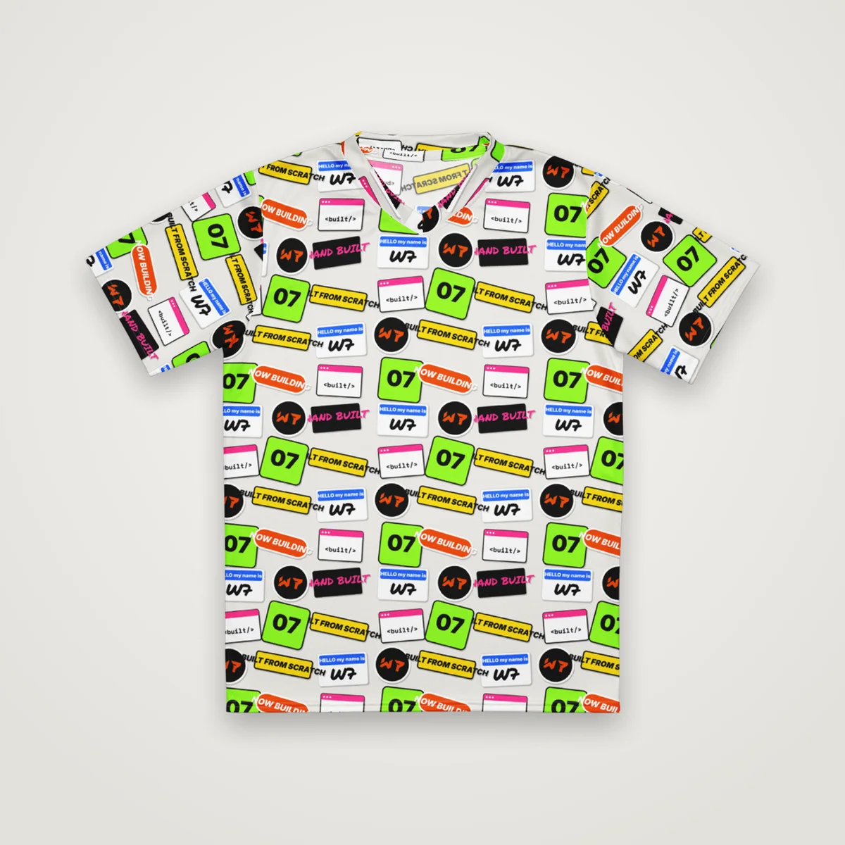 Sticker Slap Jersey, White, front