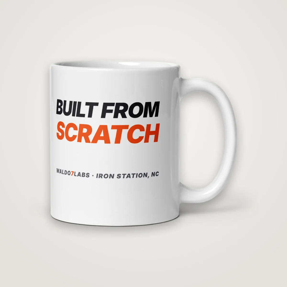 Built From Scratch Mug, White, left side