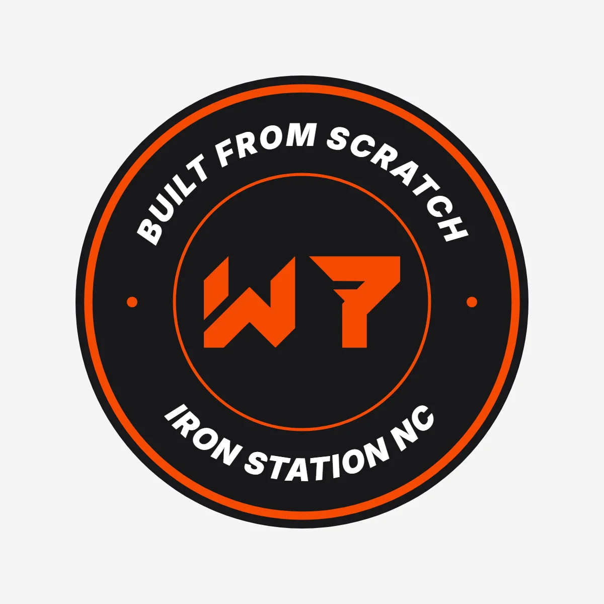 The W7 Badge Sticker design on its own