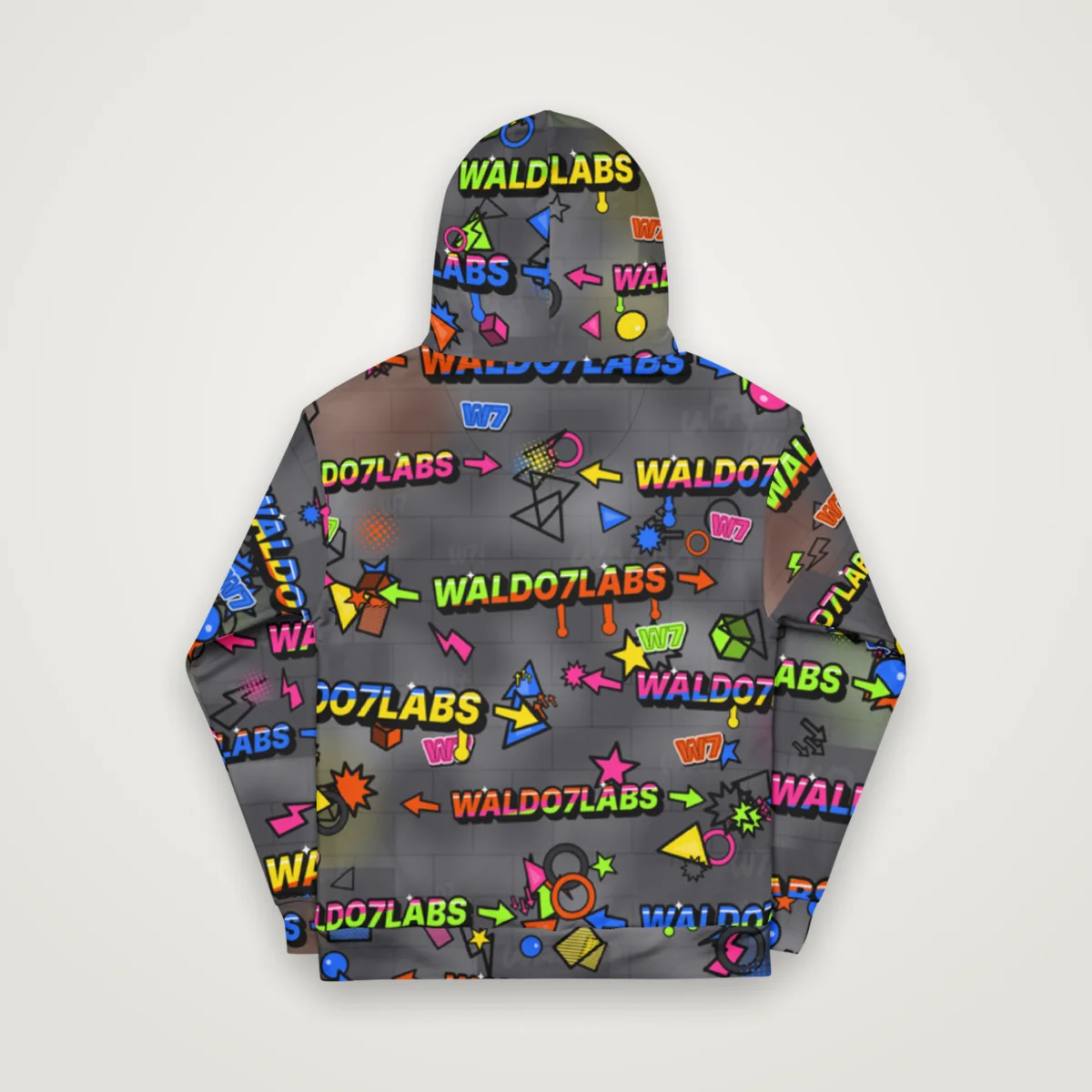 Wildstyle Wall Hoodie, White, back