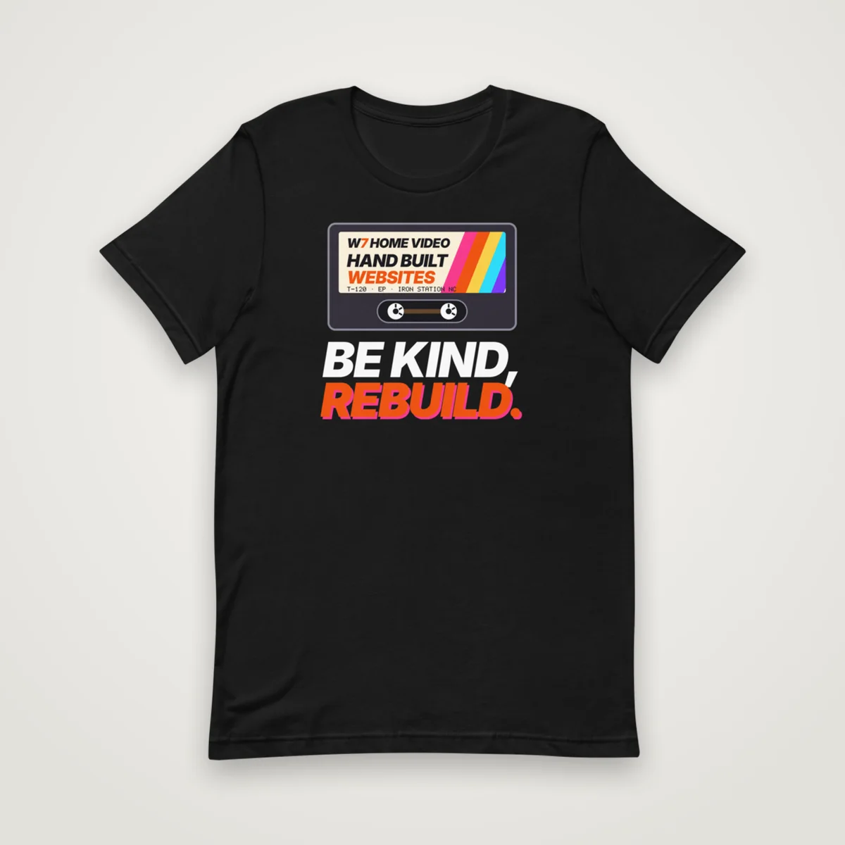 Be Kind, Rebuild Tee, Black, front