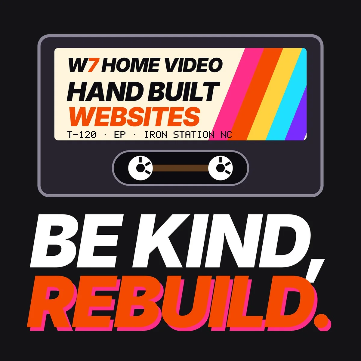 The Be Kind, Rebuild Tee design on its own