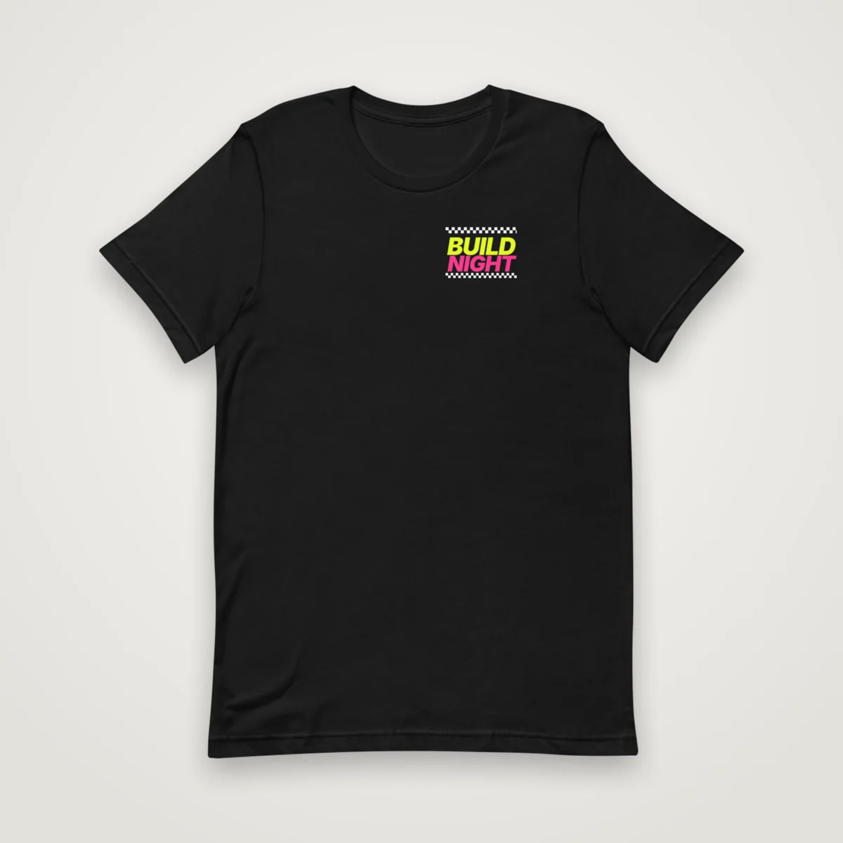 Build Night Flyer Tee, Black, front