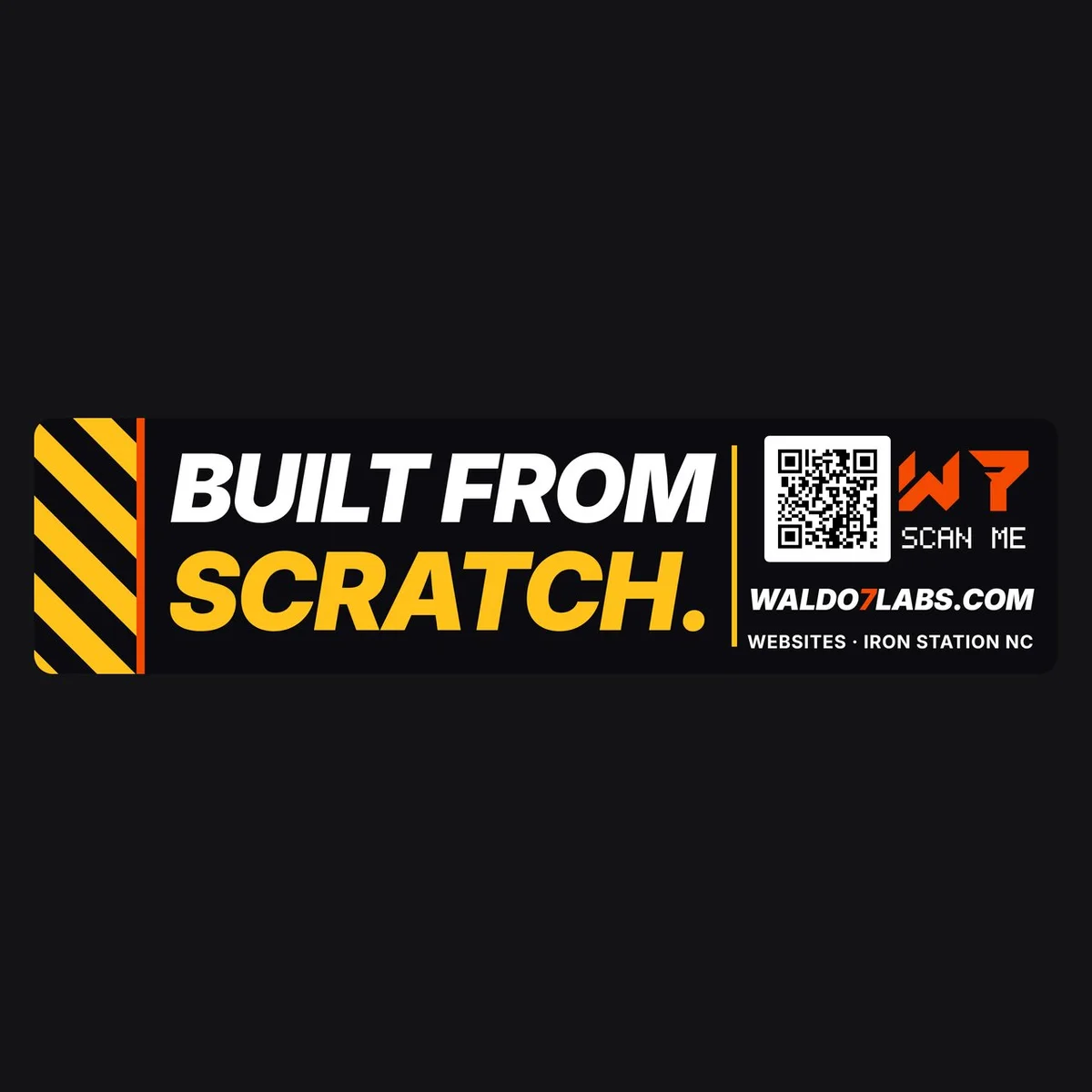 The Built From Scratch Bumper Sticker design on its own